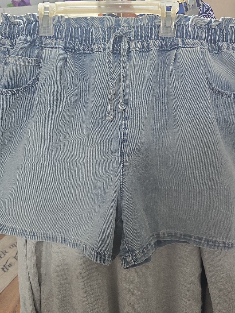 Time and Tru Light Blue High Waist Denim Shorts